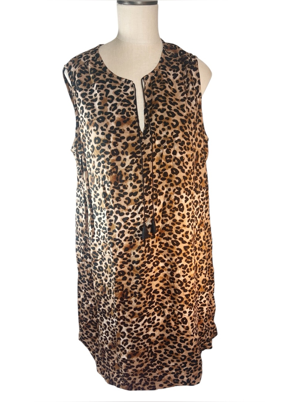 beachlunchlounge Leopard Print Swim Coverup in Brown and Black Pool Beach Summer